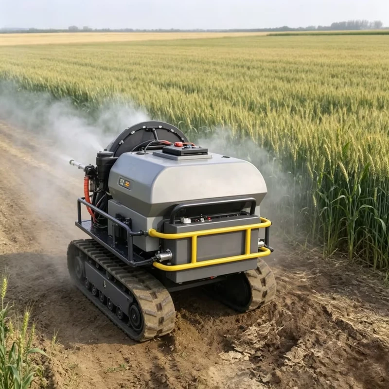 Multifunctional Electric Self Propelled Crawler Spray Robot Remote Control 400L for Farm Orchard Field Crop