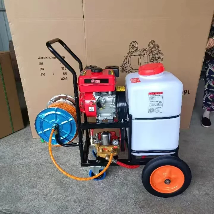 New Chinese Garden Farm Gasoline Power Tank Wheels Trailer Machine Spraying