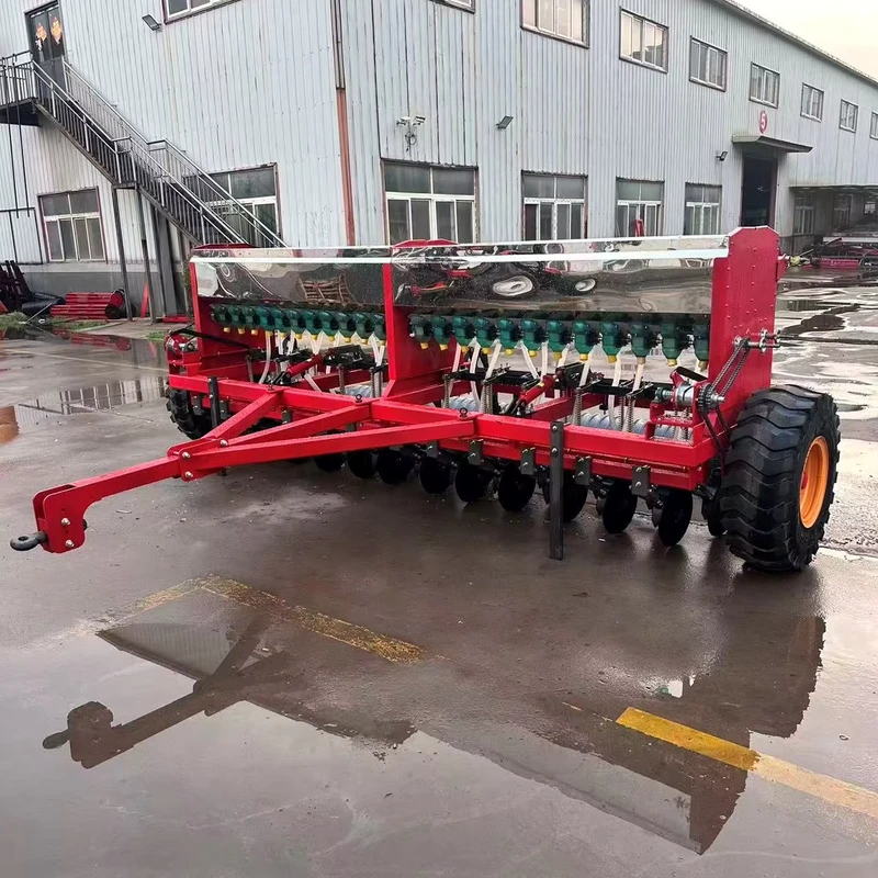 No Till Wheat Seed Drill Integrated Seeding Fertilizing Machine 3 Point Hitch Tractor Mounted Cereal Planter for Large Farmland