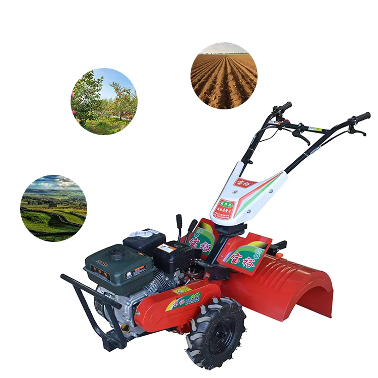 Power Tiller Mini 7Hp 9Hp Garden Farm Handheld Walking Tillers Cultivators Gasoline No Gear Tiller