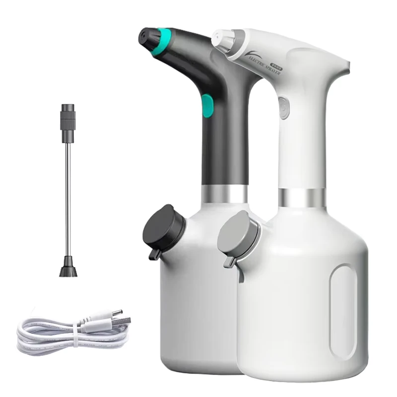 Quality 1000ml Battery Powered Garden Electric Water Spraying Pump Fine Nano Mist 1 Litre Plastic Electric Spray Bottle