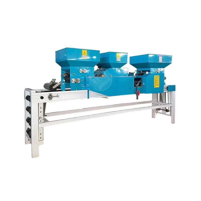 Rice Seedling Raising Line Fully Automatic Seedbed Seeder Dry Land Paddy Field Soil Covering Watering Seeding Plug Tray Nursery