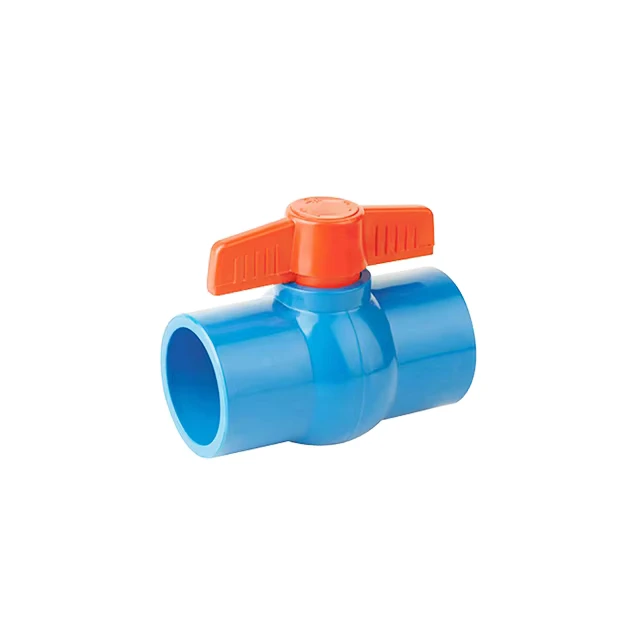 SWD High Quality High Pressure Drip Irrigation System Red Handle Plastic PVC UPVC Ball Valve