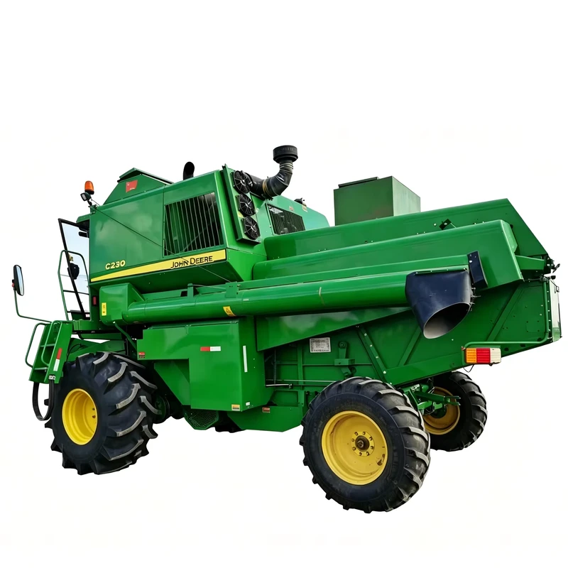 Second hand John Deere C230 High Efficiency Multi Crop Wheeled Combine Harvester 201 HP Excellent Condition Low Corn Wheat Rice