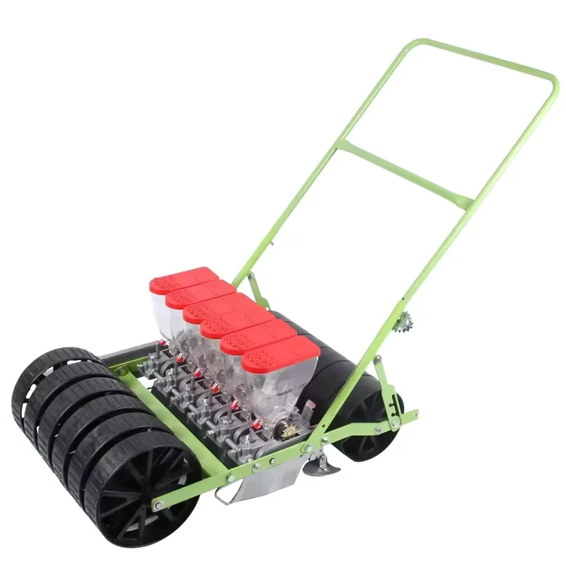 Seeder Walk Hand Pushing Corn Seeder 6 Row High Precision Vegetable Planter Light Farm Onion Seeds Sowing Machine