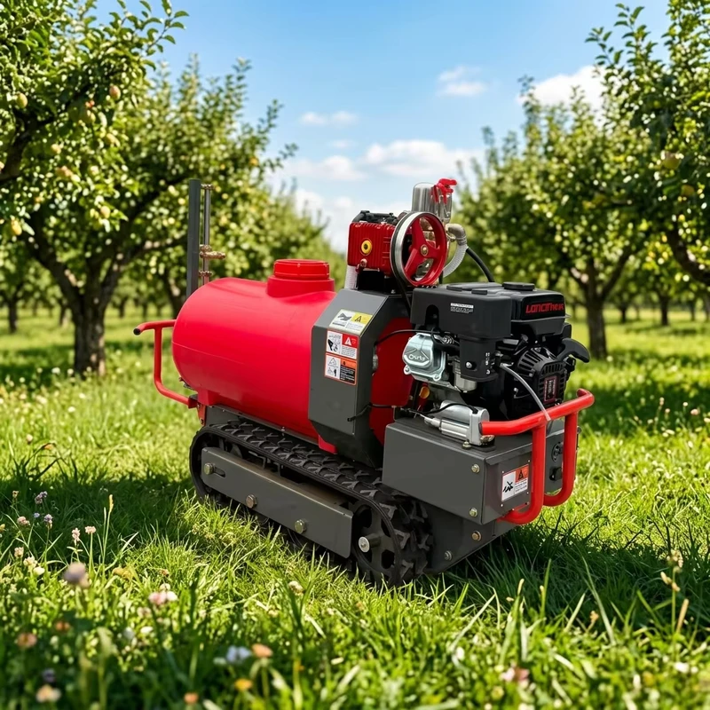 Self Propelled Crawler Remote Control Sprayer Motor 45cm Working Width Agricultural Mist Sprayer for Orchard Vineyard