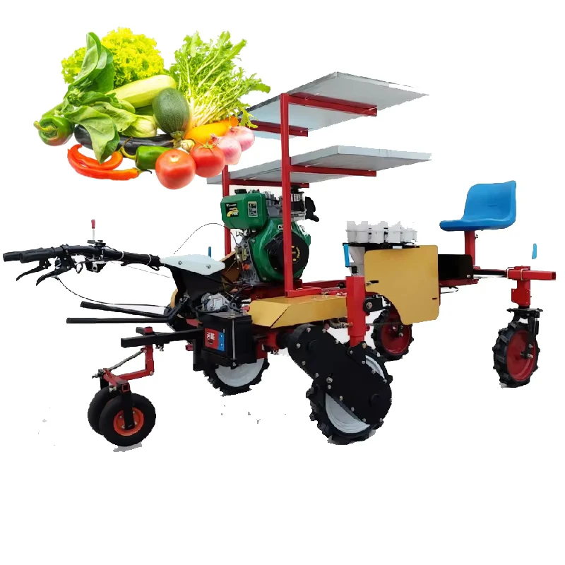 Self propelled Vegetable Transplanter Easy Operation Walk behind type transplanter for tomato cabbage and onion in dry farmland