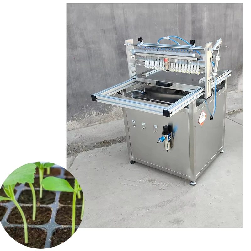 Semi Automatic High Precision Needle Suction Seeder with Tray Seedling Tray Machine for Flowers Vegetables Seeds