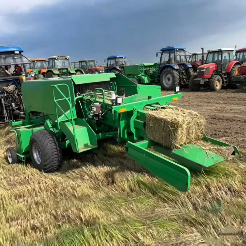 Single Crusher Wheat Straw Baler Multifunctional Rectangular 2.23m Square Bale Picking Width Farm Use Engine Gearbox