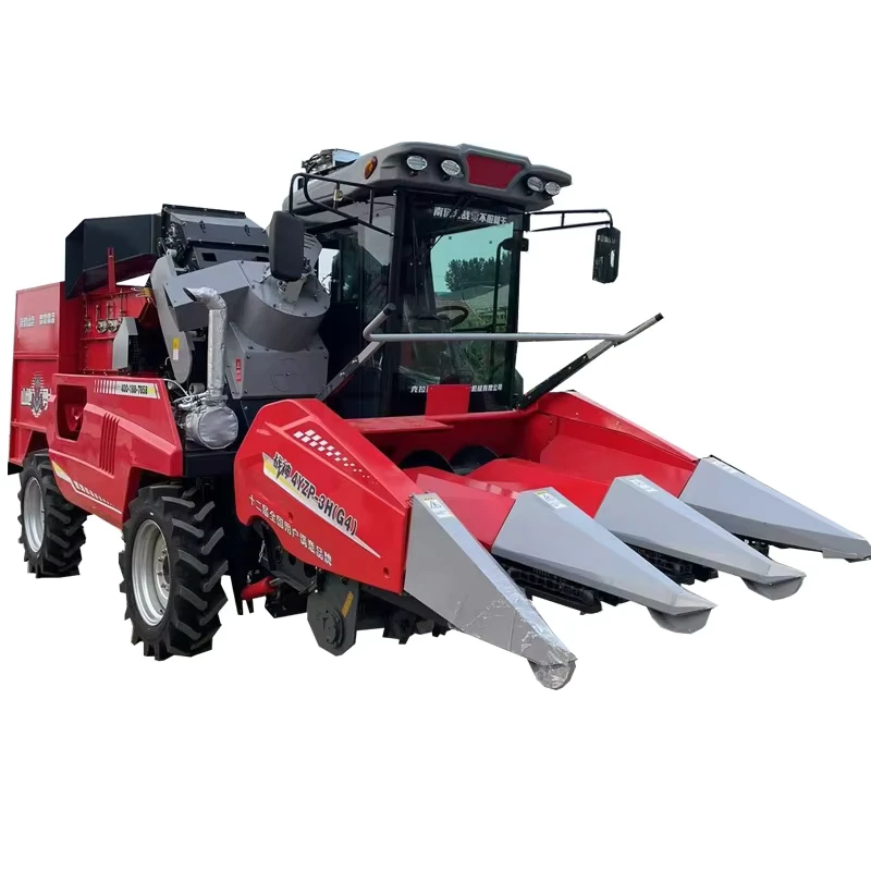 Small Combined Soybean and Corn Harvester 3-Row Thresher for Grain Peanut Crop Harvesting