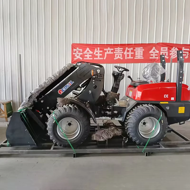 Telescopic Diesel Wheel Loader Farm 4WD Compact Front End Loader Orchard Mini Wheel Telescopic Boom Loader