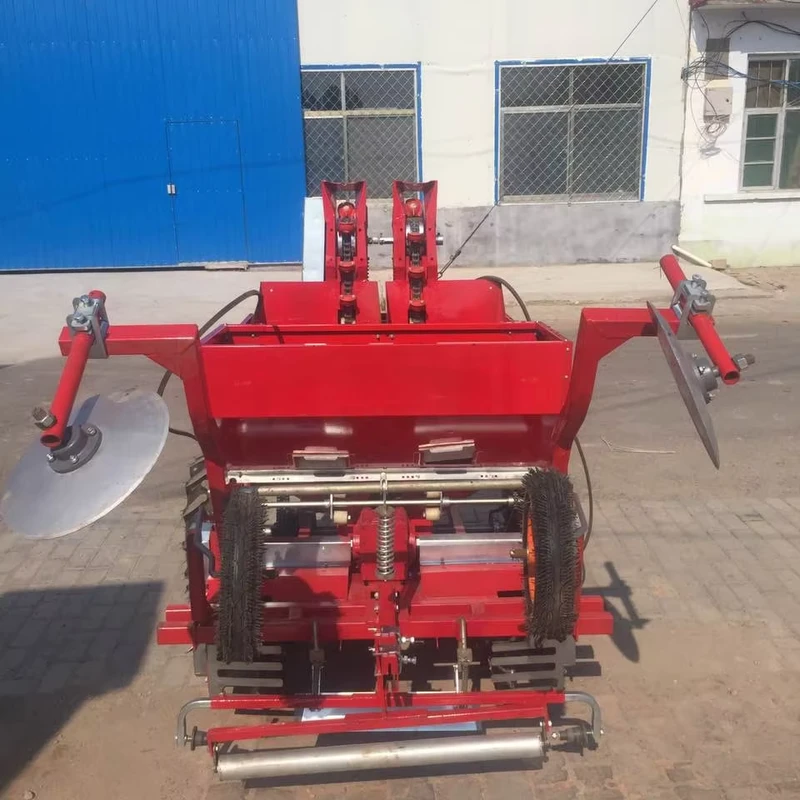 Tractor Mounted Two Rows Potato Planter Machine Adjustable Seeding Depth Sweet Potato Planting and Mulching Machine