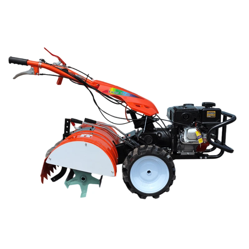 Two Straight Four-Drive Mini Tiller Farm Cultivator Gasoline Engine High Productivity 7HP Agricultural Machine