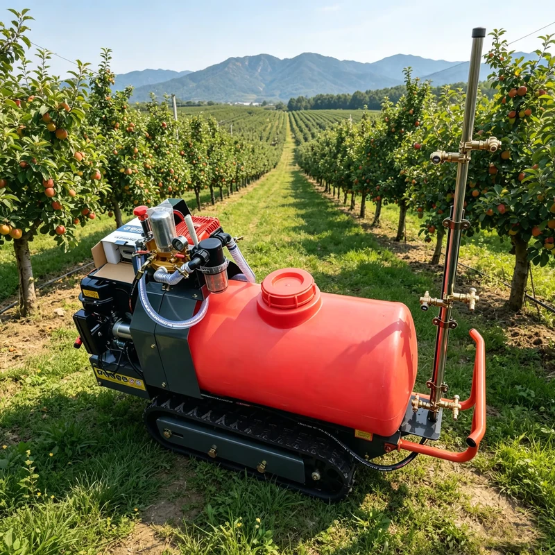 UCARRY Intelligent Unmanned Crawler Type Air Assisted Agricultural Spray Machine Motor Remote Control High Safety Fruit Tree