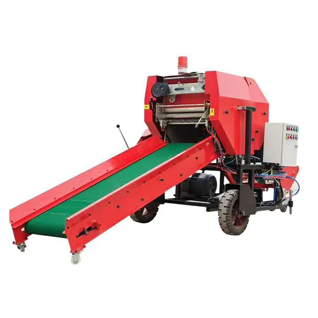 Various Types Small Round Bale Wrapper Mini Round Hay Bale Wrapper Corn Silage Tube Packer