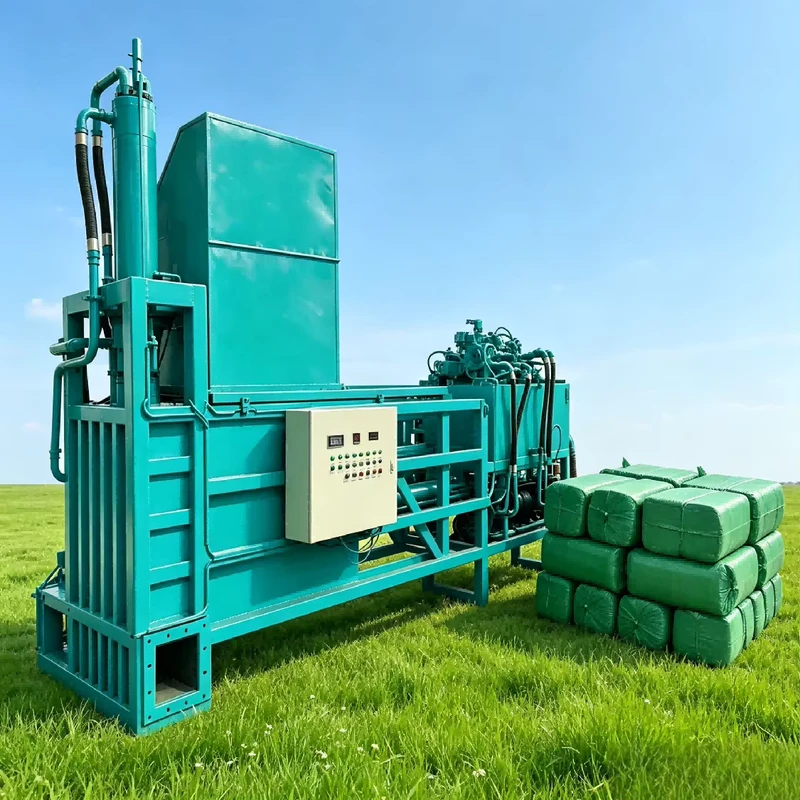 Vertical Hydraulic Baler Forage Compression Binder Feed Processing Machinery for Farm Use