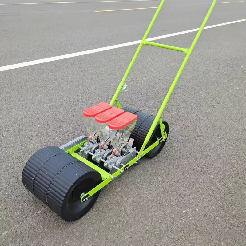 Weiyan Three Rows Hand Push High Accuracy 33cm Width Vegetable and Flower Seeder with 1 4cm Planting Depth Widely Used